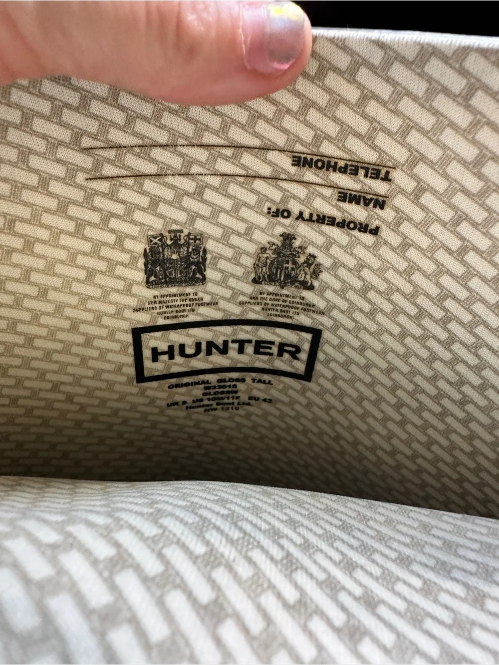 Hunter Women's Original Tall Gloss Rain Boots, Navy, Size 11
